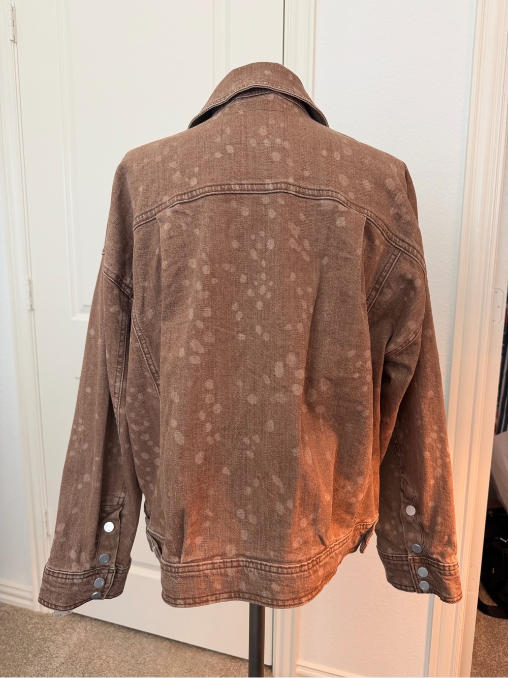 Pilcro deer print Brown Patch-Pocket Denim Jacket - Picture 2 of 6